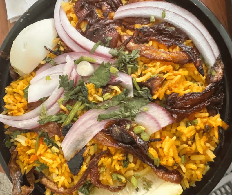 Goat Biryani.