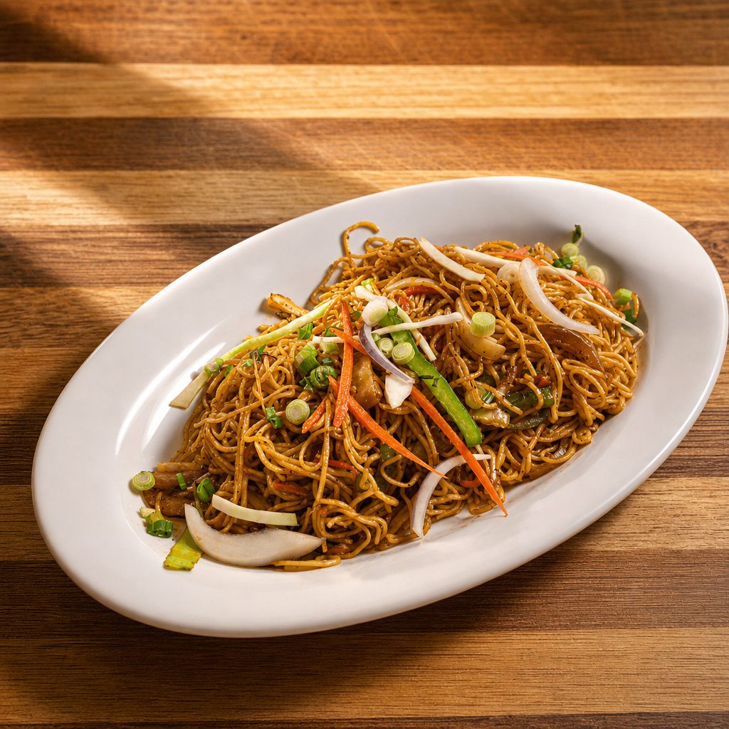 Vegetable Schezwan Noodles.